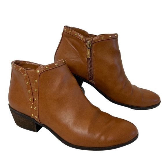 Circus by Sam Edelman Boots - Brown / Gold Studs / Zips - Picture 1 of 7
